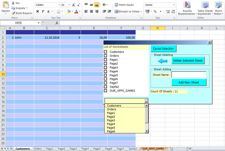 Excel Sheet Management With Userform